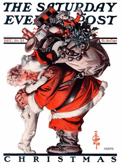 JC Leyendecker Saturday Evening Post Santa Claus 1925_12_26 | The Saturday Evening Post Graphic Art Covers 1892-1930