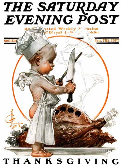 JC Leyendecker Saturday Evening Post Thanksgiving 1909_11_13 | The Saturday Evening Post Graphic Art Covers 1892-1930