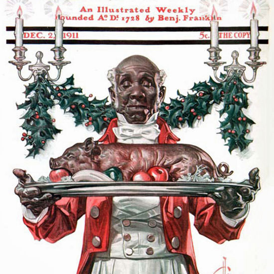 JC Leyendecker Saturday Evening Post Xmas 1911_12_02 Copyright crop | Best of Vintage Cover Art 1900-1970