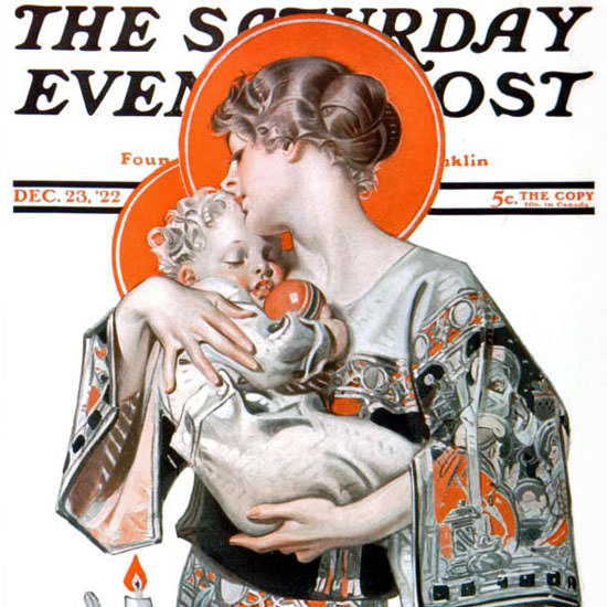 JC Leyendecker Saturday Evening Post Xmas 1922_12_23 Copyright crop | Best of 1920s Ad and Cover Art