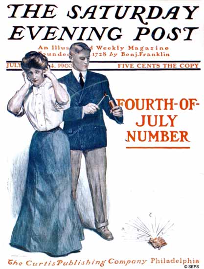 JJ Gould Cover Artist Saturday Evening Post July 4th 1903_07_04 | The Saturday Evening Post Graphic Art Covers 1892-1930