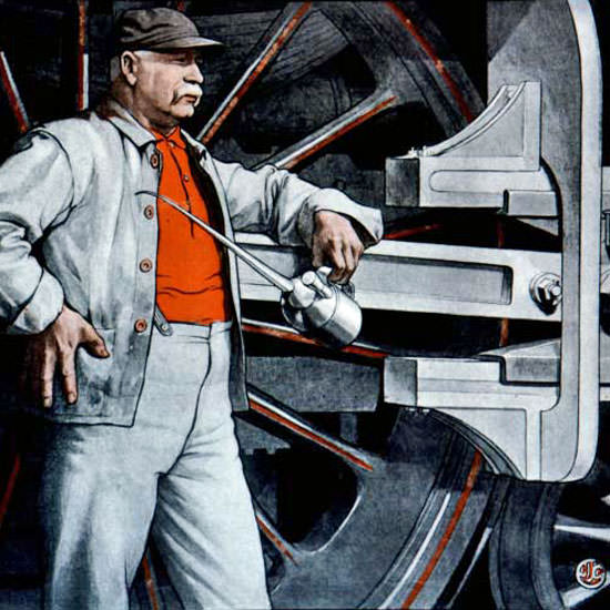 JJ Gould Saturday Evening Post Railroad 1904_01_16 Copyright crop | Best of Vintage Cover Art 1900-1970