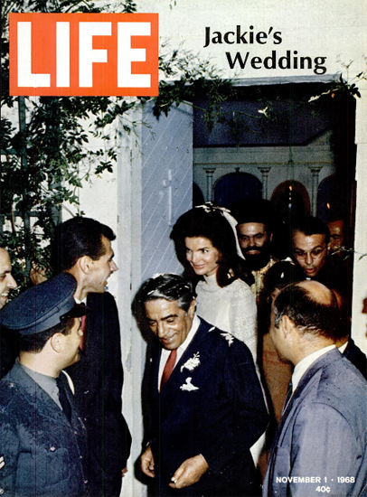 Jackie Kennedy and Aristotle Onassis 1 Nov 1968 Copyright Life Magazine | Life Magazine Color Photo Covers 1937-1970