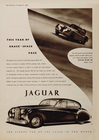 Jaguar 1952 Mark VII Grace Space Pace | Vintage Cars 1891-1970