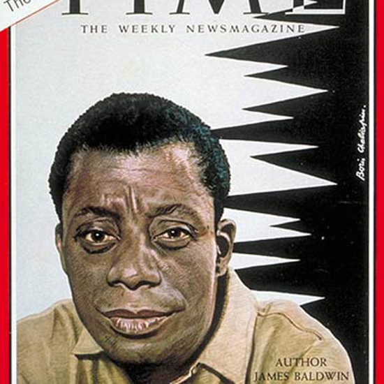 James Baldwin Time Magazine 1963-05 by Boris Chaliapin crop | Best of Vintage Cover Art 1900-1970