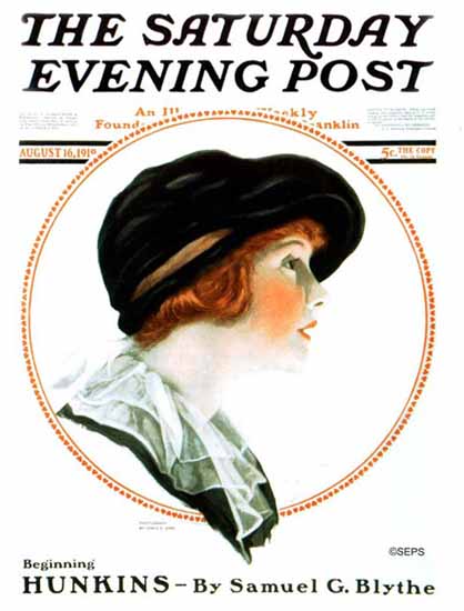 James E Abbe Saturday Evening Post Cover Art 1919_08_16 | The Saturday Evening Post Graphic Art Covers 1892-1930