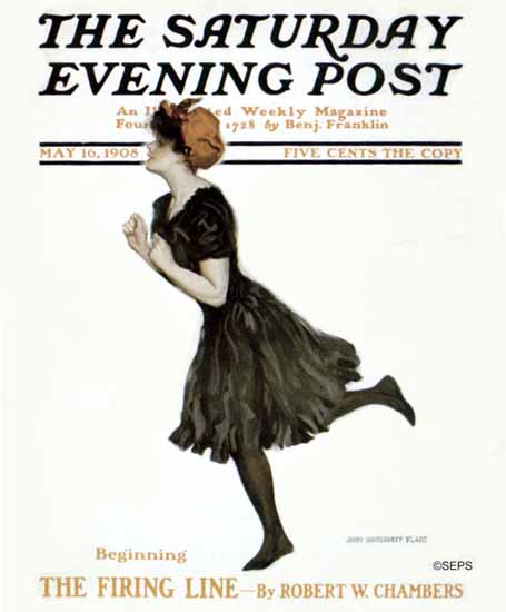 James Montgomery Flagg Saturday Evening Post Cover Art 1908_05_16 | The Saturday Evening Post Graphic Art Covers 1892-1930