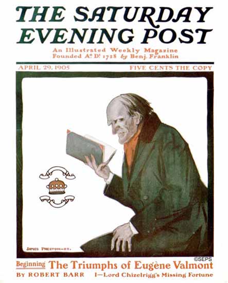 James Preston Saturday Evening Post Cover Art 1905_04_29 | The Saturday Evening Post Graphic Art Covers 1892-1930