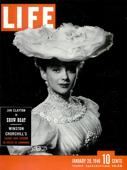 Jan Clayton in Show Boat 28 Jan 1946 Copyright Life Magazine | Life Magazine BW Photo Covers 1936-1970