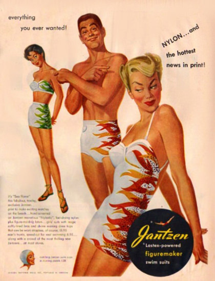 Jantzen Figuremaker Lastex-Powered Swim Suits | Sex Appeal Vintage Ads and Covers 1891-1970