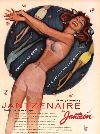 Jantzen Jantzenaire Lingerie Italien Knit Shape | Sex Appeal Vintage Ads and Covers 1891-1970