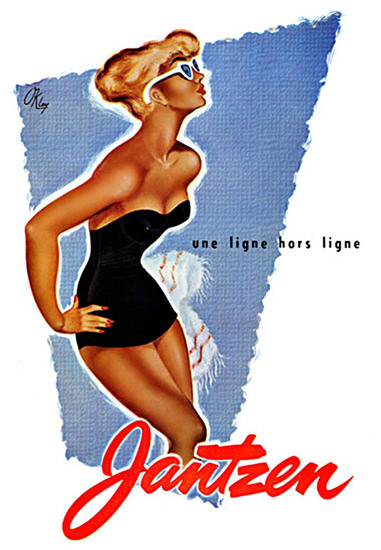 Jantzen Linge Hors Ligne Lingerie | Sex Appeal Vintage Ads and Covers 1891-1970