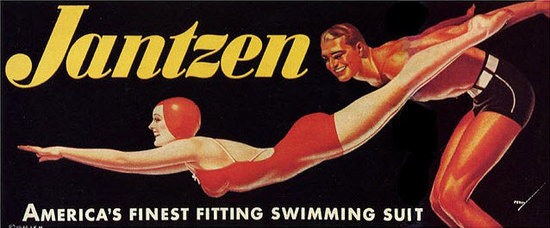 Jantzen Logo Americas Finest 1936 George Petty | Sex Appeal Vintage Ads and Covers 1891-1970