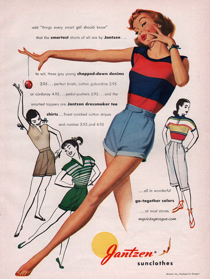 Jantzen Sun Clothes Go-Together Swim Suits | Sex Appeal Vintage Ads and Covers 1891-1970