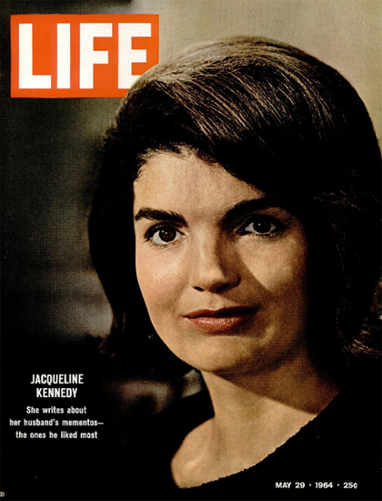 Jaqueline Kennedy JFK Mementos 29 May 1964 Copyright Life Magazine | Life Magazine Color Photo Covers 1937-1970