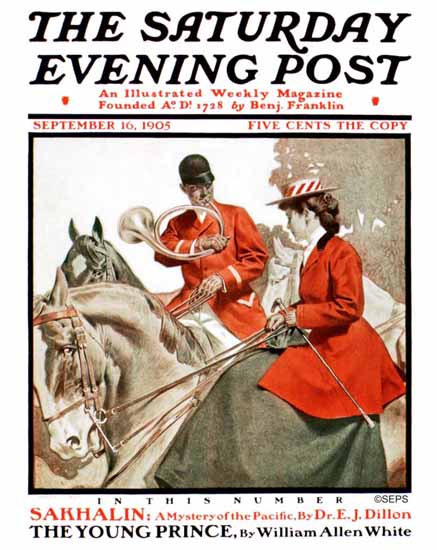 Jay Vaughn McFall Saturday Evening Post Battue 1905_09_16 | The Saturday Evening Post Graphic Art Covers 1892-1930