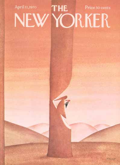 Jean-Michel Folon The New Yorker 1970_04_11 Copyright | The New Yorker Graphic Art Covers 1946-1970