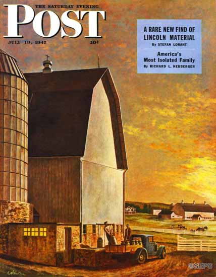 John Atherton Saturday Evening Post Dairy Farm 1947_07_19 | Sat Eve Post 1931-69 John Atherton Saturday Evening Post Dairy Farm 1947_07_19 | The Saturday Evening Post Graphic Art Covers 1931-1969
