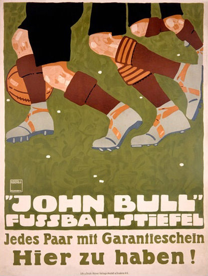 John Bull Fussballstiefel Soccer Boots Germany | Vintage Ad and Cover Art 1891-1970
