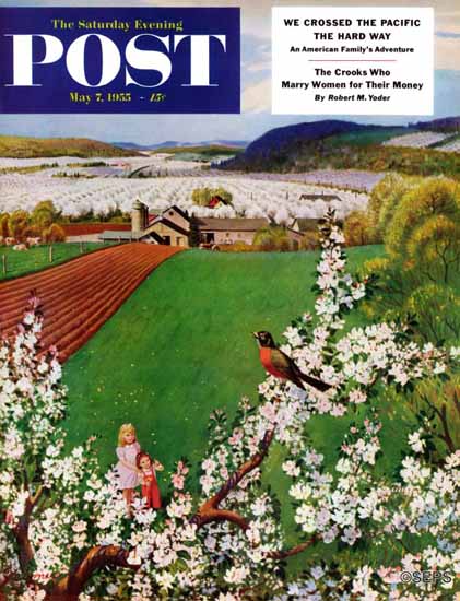 John Clymer Saturday Evening Post Harbinger of Spring 1955_05_07 | The Saturday Evening Post Graphic Art Covers 1931-1969