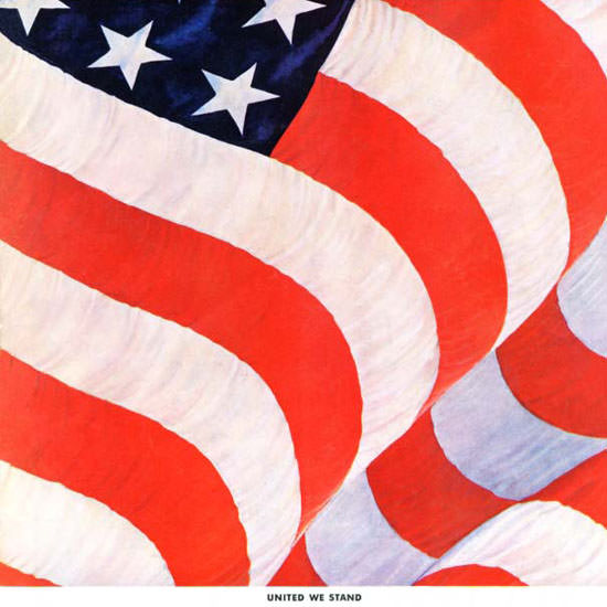 John Clymer Saturday Evening Post Old Glory 1942_07_04 Copyright crop | Best of 1940s Ad and Cover Art