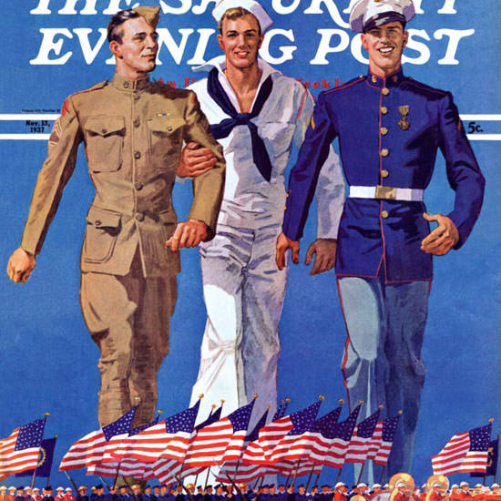 John E Sheridan Saturday Evening Post 1937_11_13 Copyright crop | Best of 1930s Ad and Cover Art