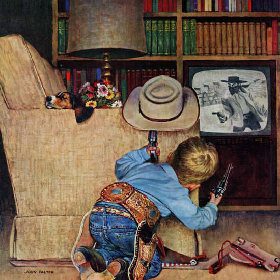 John Falter Saturday Evening Post Good Guys 1957_11_09 Copyright crop | Best of Vintage Cover Art 1900-1970