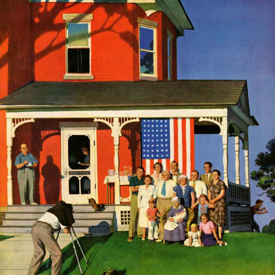 John Falter Saturday Evening Post Portrait 4th 1952_07_05 Copyright crop | Best of 1950s Ad and Cover Art