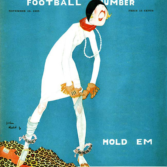 John Held Jr Life Magazine Hold Em 1925-11-19 Copyright crop | Best of Vintage Cover Art 1900-1970