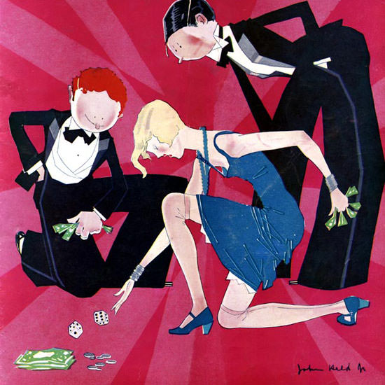 John Held Jr Life Magazine The Faded Blonde 1927-08-11 Copyright crop | Best of Vintage Cover Art 1900-1970