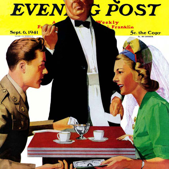 John Hyde Phillips Saturday Evening Post 1941_09_06 Copyright crop | Best of 1940s Ad and Cover Art