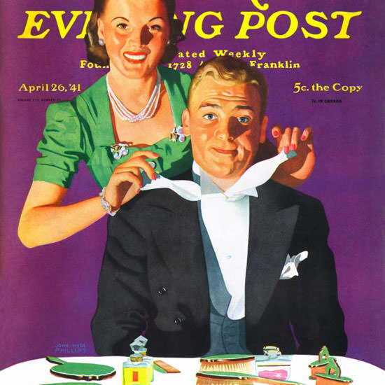 John Hyde Phillips Saturday Evening Post Tux 1941_04_26 Copyright crop | Best of 1940s Ad and Cover Art