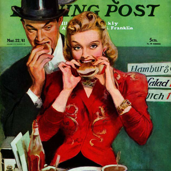 John La Gatta Saturday Evening Post Snack 1941_03_22 Copyright crop | Best of Vintage Cover Art 1900-1970