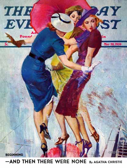 John La Gatta Saturday Evening Post Splashed 1939_05_20 | The Saturday Evening Post Graphic Art Covers 1931-1969