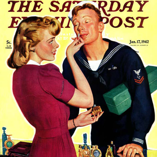 John Newton Howitt Saturday Evening Post 1942_01_17 Copyright crop | Best of 1940s Ad and Cover Art