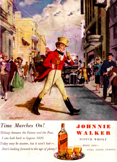 Johnnie Walker Scotch Whisky 1947 | Vintage Ad and Cover Art 1891-1970