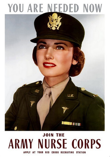 Join Army Nurse Corps You Are Needed Now | Vintage War Propaganda Posters 1891-1970