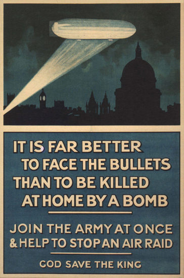 Join The Army Help To Stop An Air Raid UK | Vintage War Propaganda Posters 1891-1970