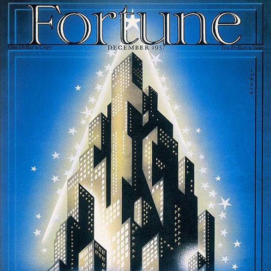 Joseph Binder Fortune Magazine December 1937 Copyright crop | Best of Vintage Cover Art 1900-1970