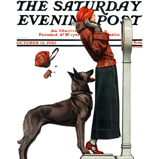 Joseph Farrelly Saturday Evening Post Surprise 1923_10_13 Copyright crop | Best of 1920s Ad and Cover Art