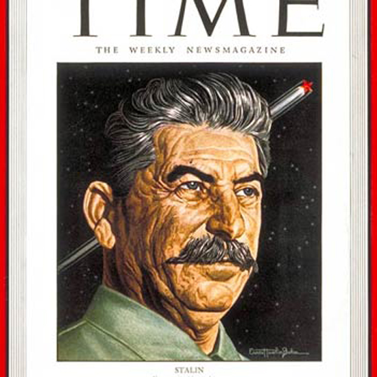 Joseph Stalin Time Magazine 1945-02 by Ernest Hamlin Baker crop | Best of Vintage Cover Art 1900-1970