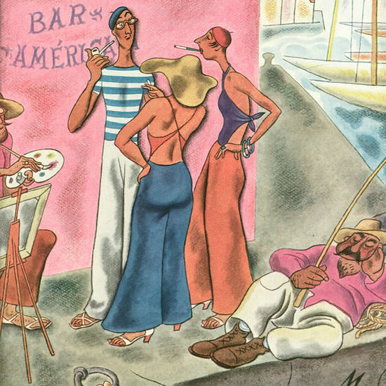 Julian De Miskey The New Yorker 1935_08_17 Copyright crop | Best of Vintage Cover Art 1900-1970