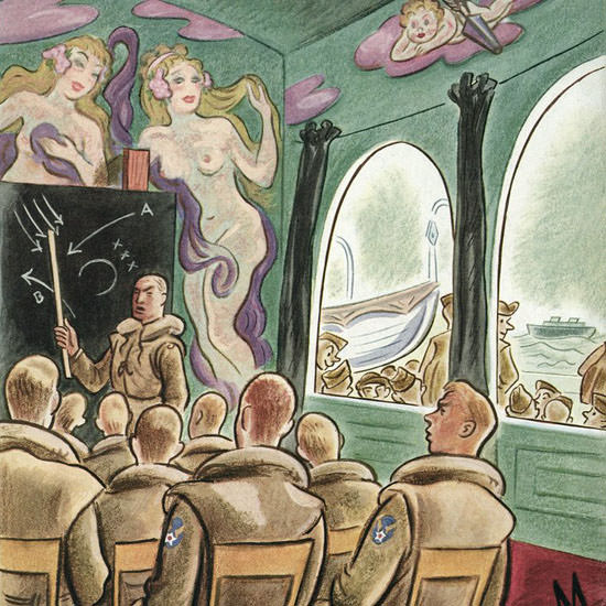 Julian De Miskey The New Yorker 1943_11_13 Copyright crop | Best of Vintage Cover Art 1900-1970