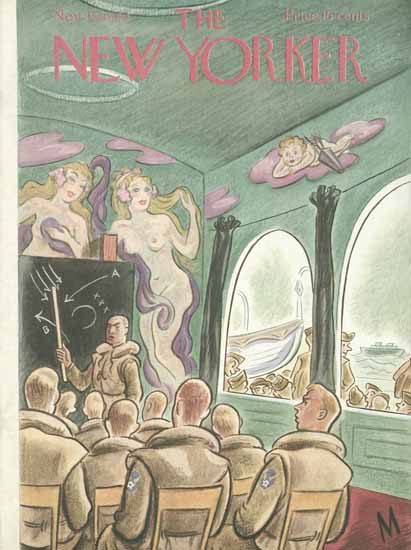 Julian De Miskey The New Yorker 1943_11_13 Copyright | New Yorker 1925-45 Julian De Miskey The New Yorker 1943_11_13 Copyright | The New Yorker Graphic Art Covers 1925-1945