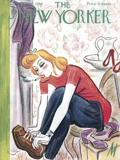 Julian De Miskey The New Yorker 1944_01_29 Copyright | The New Yorker Graphic Art Covers 1925-1945