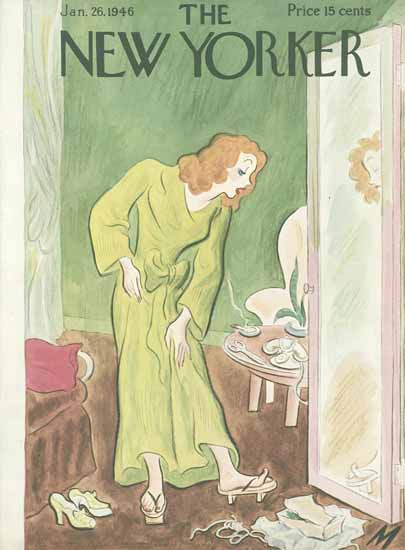 Julian De Miskey The New Yorker 1946_01_26 Copyright | New Yorker -1970 Julian De Miskey The New Yorker 1946_01_26 Copyright | The New Yorker Graphic Art Covers 1946-1970
