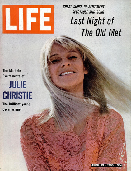 Julie Christie wins Oscar for Darling 29 Apr 1966 Copyright Life Magazine | Life Magazine Color Photo Covers 1937-1970