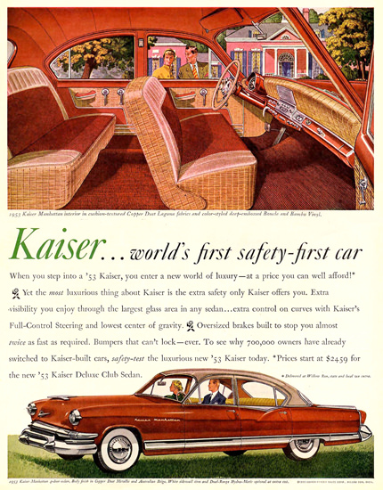 Kaiser Delux Club Sedan 1953 Manhattan Interior | Vintage Cars 1891-1970