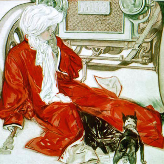 Karl Anderson Saturday Evening Post Cover 1906_01_13 Copyright crop | Best of 1891-1919 Ad and Cover Art