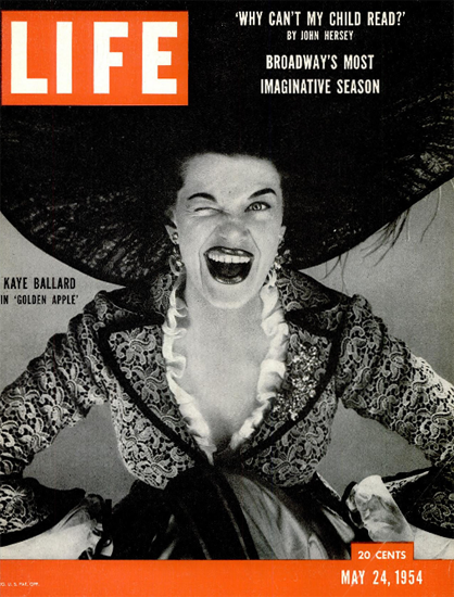 Kaye Ballard in Golden Apple 24 May 1954 Copyright Life Magazine | Life Magazine BW Photo Covers 1936-1970